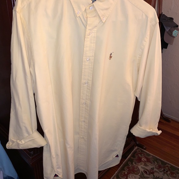 Men’s Ralph Lauren Classic Fit yellow Oxford L - Picture 3 of 7